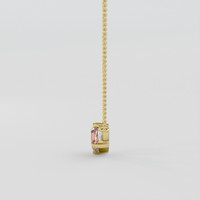 1.22 Ct. Peach Sapphire Necklace, 18K Yellow Gold 3