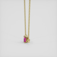 1.56 Ct. Pink Sapphire Necklace, 14K Yellow Gold 3