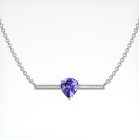 1.66 Ct. Gemstone Necklace, 14K White Gold 1