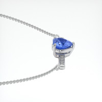 2.75 Ct. Blue Sapphire Necklace, 18K White Gold 3