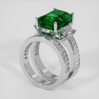 6.66 Ct. Emerald Ring, Platinum 950 2