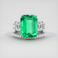 6.43 Ct. Emerald Ring, Platinum 950 1