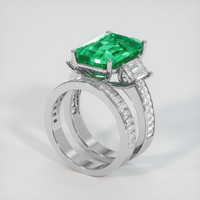 6.43 Ct. Emerald Ring, Platinum 950 2