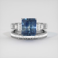 5.30 Ct. Bi Color Sapphire Ring, Platinum 950 1