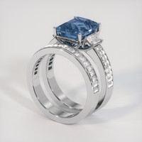 5.30 Ct. Bi Color Sapphire Ring, Platinum 950 2