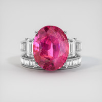 12.46 Ct. Ruby Ring, 14K White Gold 1
