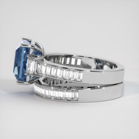 5.30 Ct. Bi Color Sapphire Ring, 14K White Gold 4