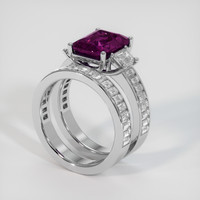 3.31 Ct. Purple Sapphire Ring, 14K White Gold 2