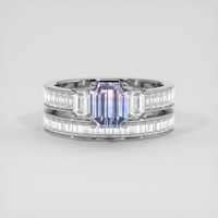 2.00 Ct. Bi Color Sapphire Ring, 14K White Gold 1