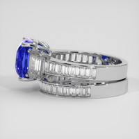 6.07 Ct. Blue Sapphire Ring, 14K White Gold 4