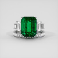 6.66 Ct. Emerald Ring, 18K White Gold 1