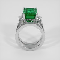 6.66 Ct. Emerald Ring, 18K White Gold 3