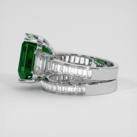 6.66 Ct. Emerald Ring, 18K White Gold 4
