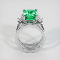 6.43 Ct. Emerald Ring, 18K White Gold 3