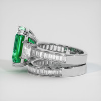 6.43 Ct. Emerald Ring, 18K White Gold 4
