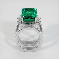 14.07 Ct. Emerald Ring, 18K White Gold 3