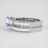 2.00 Ct. Bi Color Sapphire Ring, 18K White Gold 4
