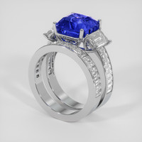 6.07 Ct. Blue Sapphire Ring, 18K White Gold 2