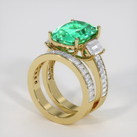 6.14 Ct. Emerald Ring, 18K Yellow Gold 2