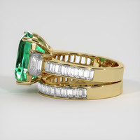 6.14 Ct. Emerald Ring, 18K Yellow Gold 4