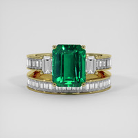 2.87 Ct. Emerald Ring, 18K Yellow Gold 1