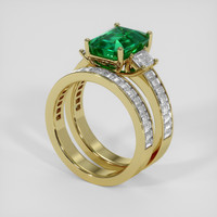 2.87 Ct. Emerald Ring, 18K Yellow Gold 2