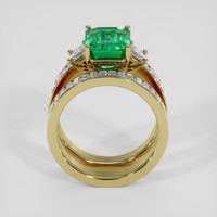 2.87 Ct. Emerald Ring, 18K Yellow Gold 3