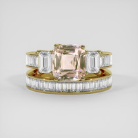 3.43 Ct. Padparadscha Sapphire Ring, 18K Yellow Gold 1