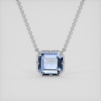 2.08 Ct. Blue Sapphire Pendant, Platinum 950 1