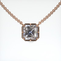 2.36 Ct. Bi Color Sapphire Pendant, 14K Rose Gold 1