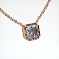 2.36 Ct. Bi Color Sapphire Pendant, 14K Rose Gold 2