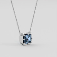 1.37 Ct. Blue Spinel Pendant, Silver 2