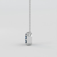 1.37 Ct. Blue Spinel Pendant, Silver 3
