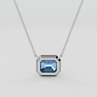 1.37 Ct. Blue Spinel Pendant, Silver 4