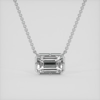 3.59 Ct. White Sapphire Pendant, Silver 1