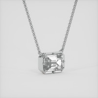 3.59 Ct. White Sapphire Pendant, Silver 2