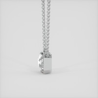 3.59 Ct. White Sapphire Pendant, Silver 3