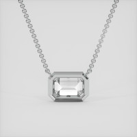 3.59 Ct. White Sapphire Pendant, Silver 4