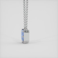 2.08 Ct. Blue Sapphire Pendant, 14K White Gold 3