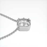 4.04 Ct. White Sapphire Pendant, 18K White Gold 3