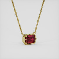 0.65 Ct. Ruby Pendant, 14K Yellow Gold 2