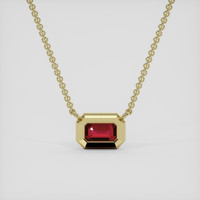 0.65 Ct. Ruby Pendant, 14K Yellow Gold 4