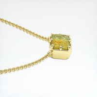 2.63 Ct. Bi Color Sapphire Pendant, 14K Yellow Gold 3