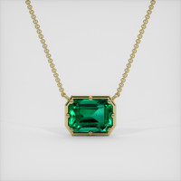 1.91 Ct. Emerald Pendant, 18K Yellow Gold 1