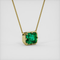 1.91 Ct. Emerald Pendant, 18K Yellow Gold 2