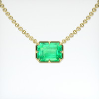 2.92 Ct. Emerald Pendant, 18K Yellow Gold 1
