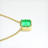 2.92 Ct. Emerald Pendant, 18K Yellow Gold 3