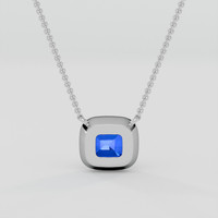 1.99 Ct. Blue Sapphire Pendant, Platinum 950 4