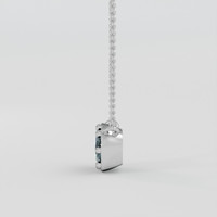 1.16 Ct. Greenish Blue Spinel Pendant, Silver 3