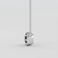 1.17 Ct. Blue Spinel Pendant, Silver 3